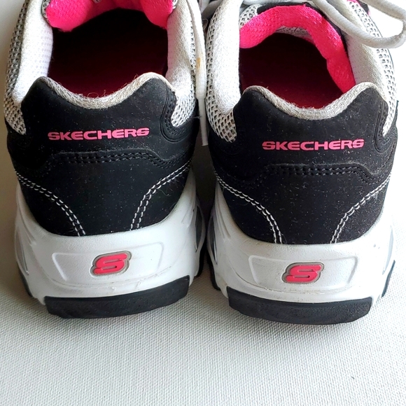 Skechers D'Lites Pink & Black Me Time Lightweight Lace Up Size 9 - Picture 4 of 13